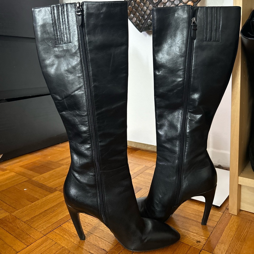 BLACK LEATHER BOOTS 🖤🪩👀